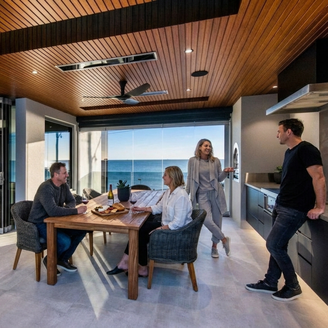 Black Recessed Electric Patio Heater